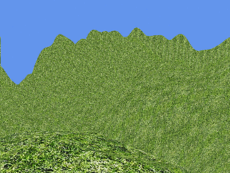 Terrain ported over. No lighting, and the horrible looking texturing thanks to no
            mip-mapping.