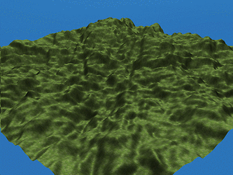 New Reality Engine (XNA) screenshot of terrain with more sensible lighting